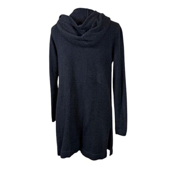 Barefoot Dreams CozyChic Lite Coastal Cardigan Hooded Black Pockets Size XS/S - Picture 5 of 12